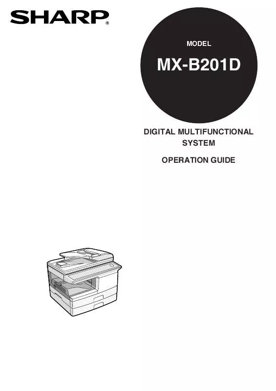 Mode d'emploi SHARP MX-B201D