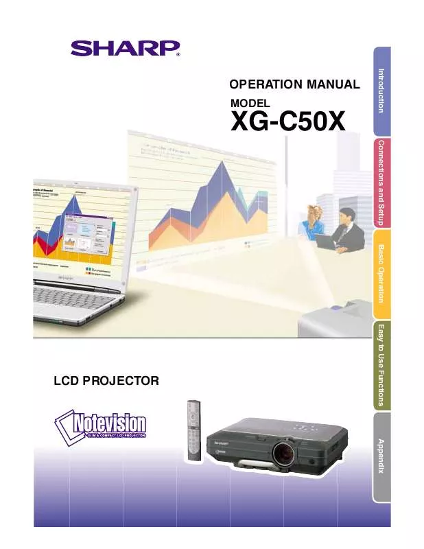 Mode d'emploi SHARP NOTEVISION XG-C50X