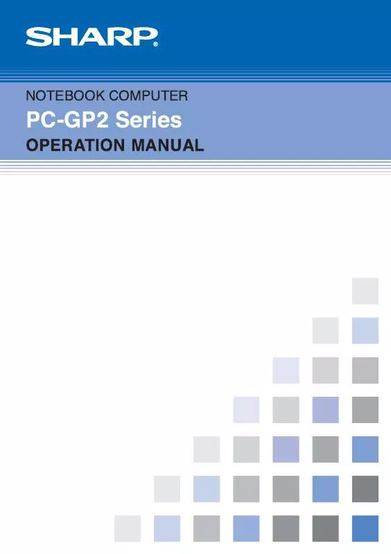 Mode d'emploi SHARP PC-GP22W