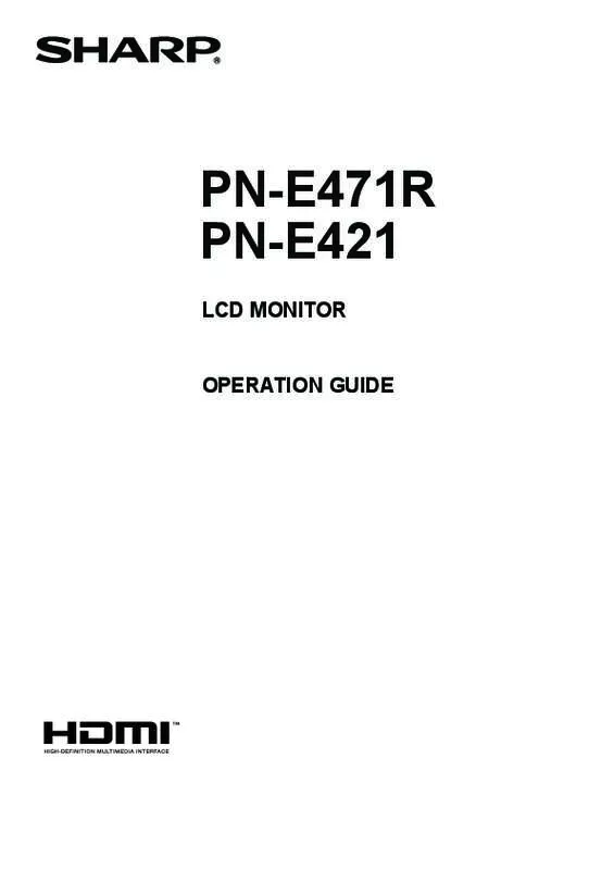 Mode d'emploi SHARP PN-E471R/E421