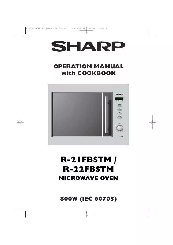 Mode d'emploi SHARP R-21FBSTM
