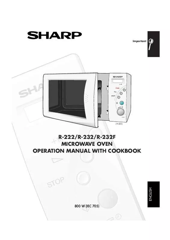 Mode d'emploi SHARP R-222/232/232F