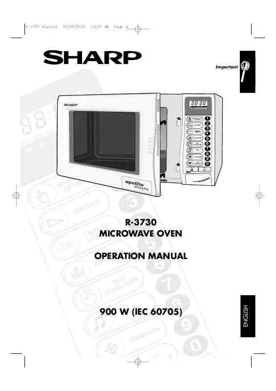 Mode d'emploi SHARP R-3730