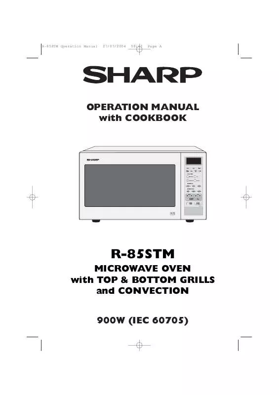 Mode d'emploi SHARP R-85STM