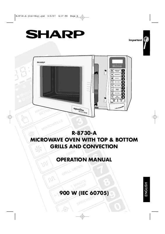 Mode d'emploi SHARP R-8730-A