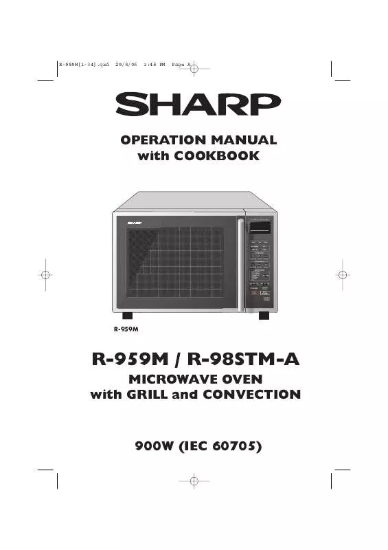 Mode d'emploi SHARP R-959M
