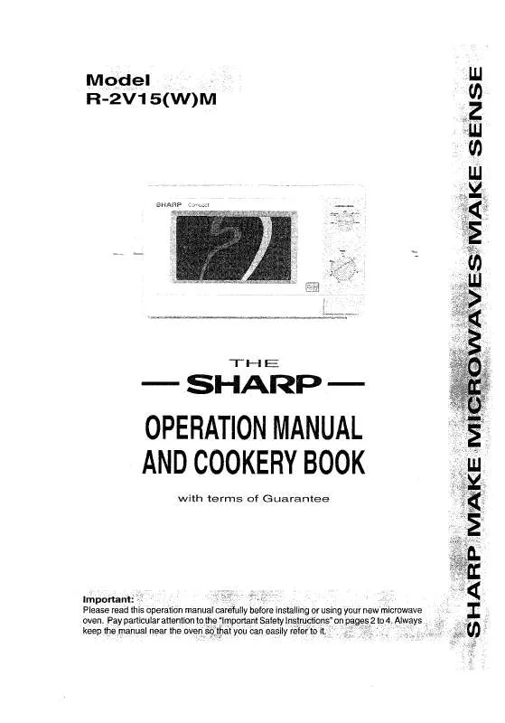 Mode d'emploi SHARP R2V15M