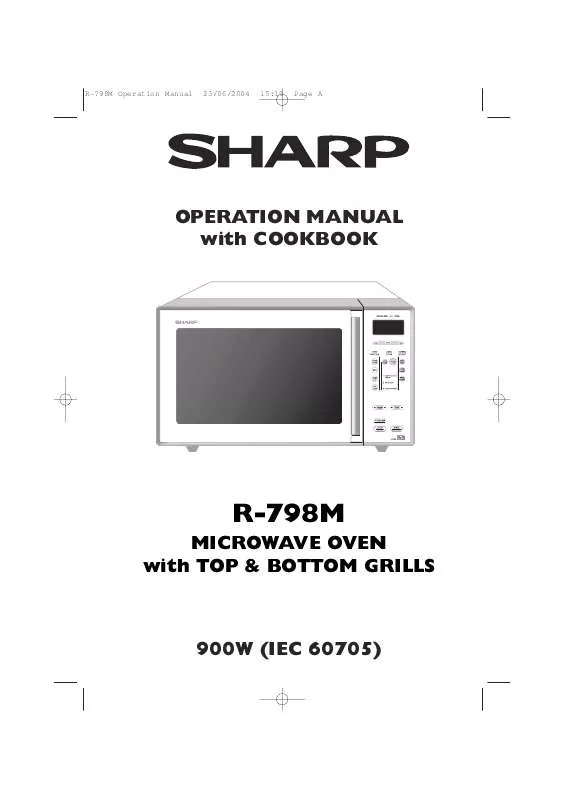 Mode d'emploi SHARP R798M