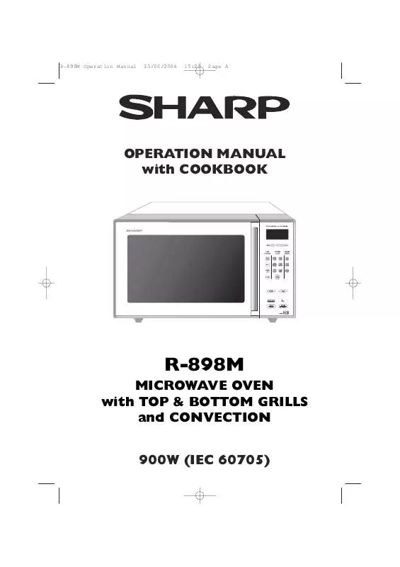 Mode d'emploi SHARP R898M