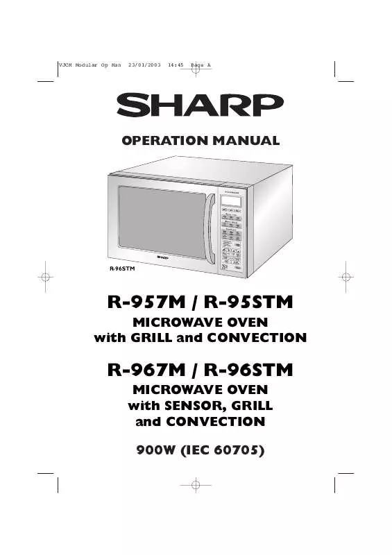 Mode d'emploi SHARP R957
