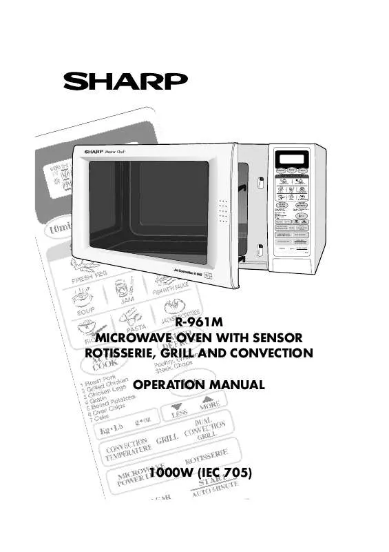 Mode d'emploi SHARP R961M