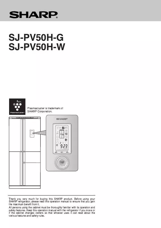 Mode d'emploi SHARP SJ-PV50H-G/PV50H-W