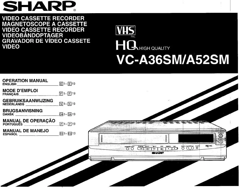 Mode d'emploi SHARP VC-A36SM/A52SM