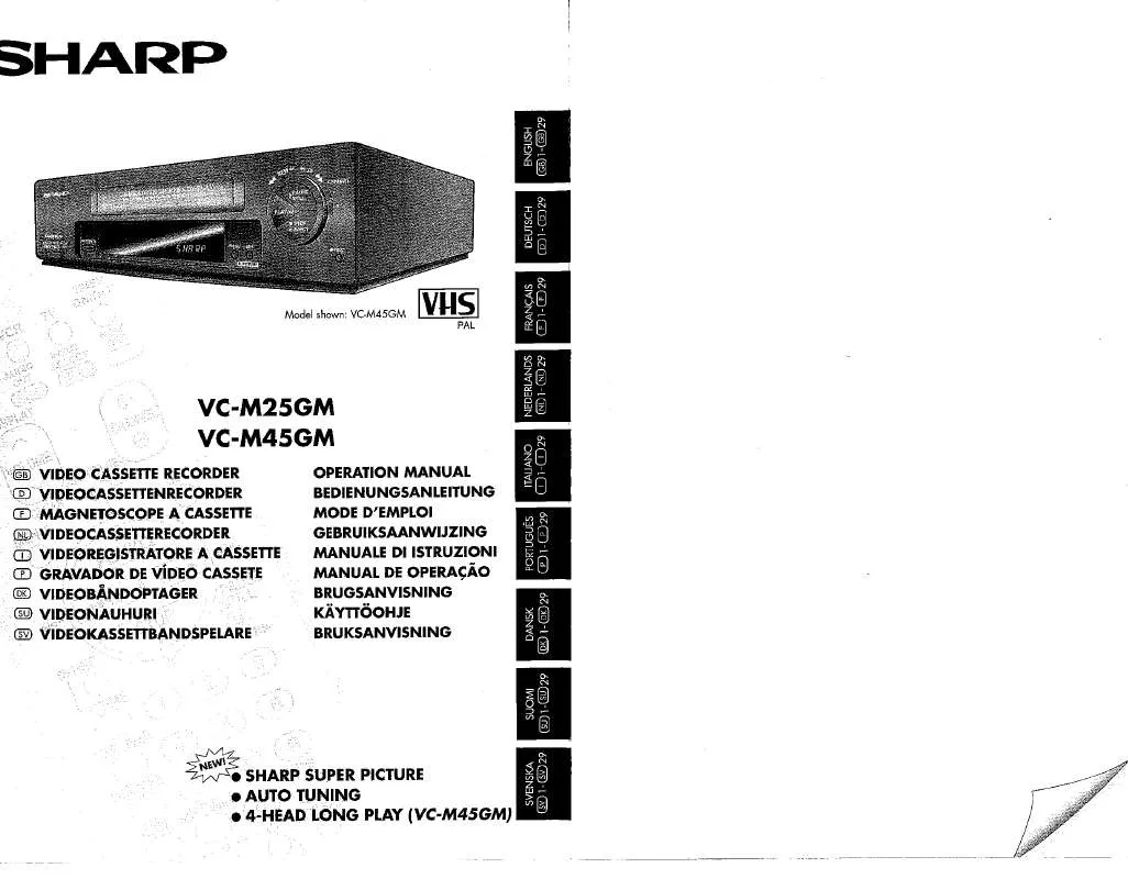Mode d'emploi SHARP VC-M25/45GM
