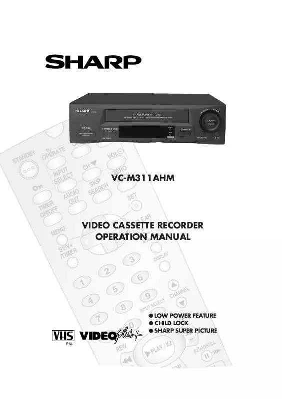 Mode d'emploi SHARP VCM311AHM