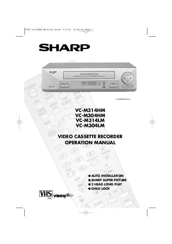 Mode d'emploi SHARP VCM314