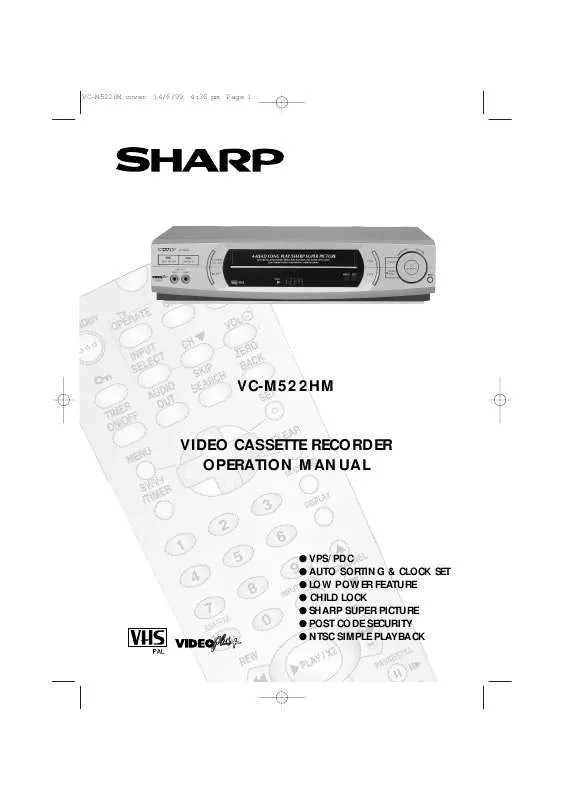 Mode d'emploi SHARP VCM522HM