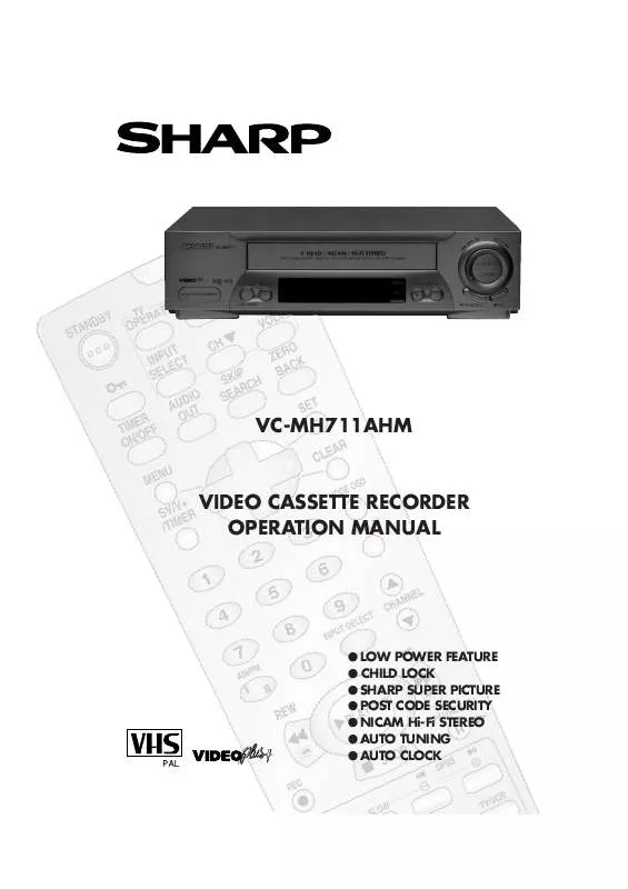 Mode d'emploi SHARP VCMH711HM
