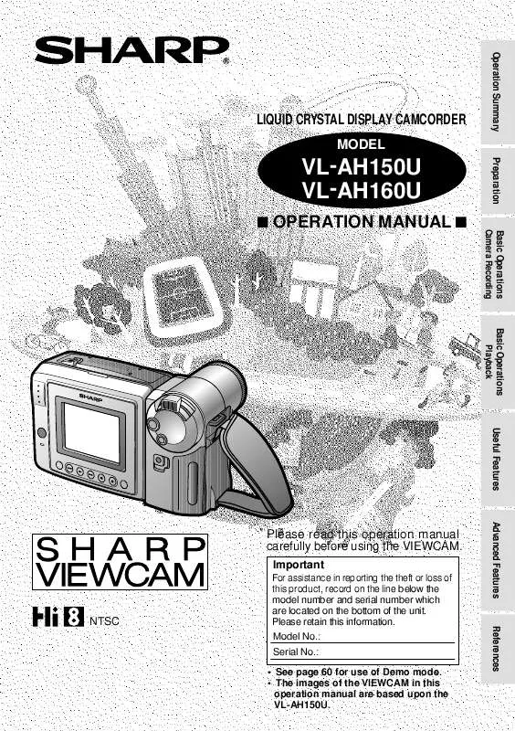 Mode d'emploi SHARP VIEWCAM VL-AH160U