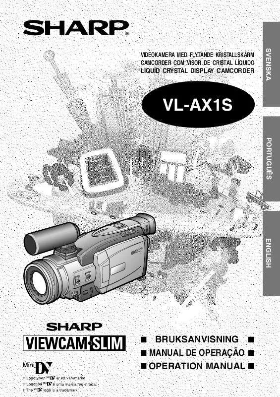 Mode d'emploi SHARP VL-AX1S