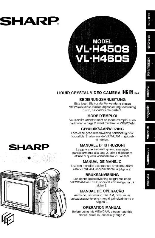 Mode d'emploi SHARP VL-H450S/H460S