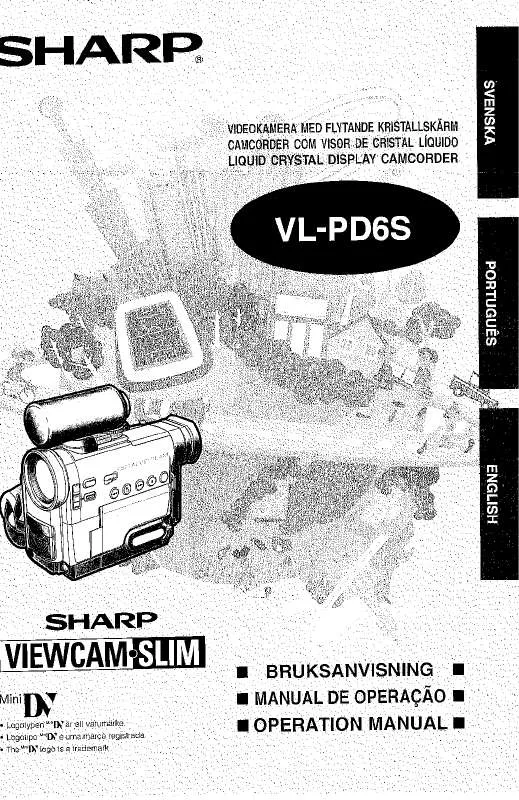 Mode d'emploi SHARP VL-PD6S