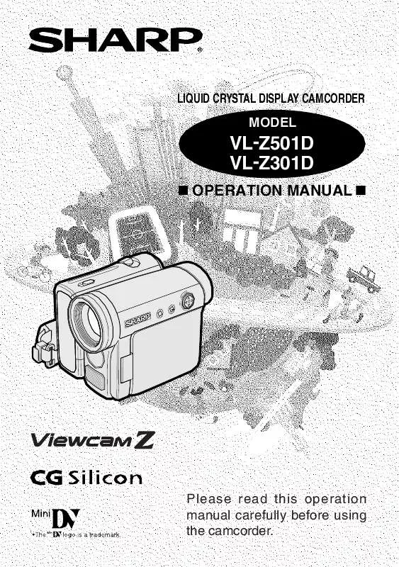 Mode d'emploi SHARP VL-Z501D/Z301D