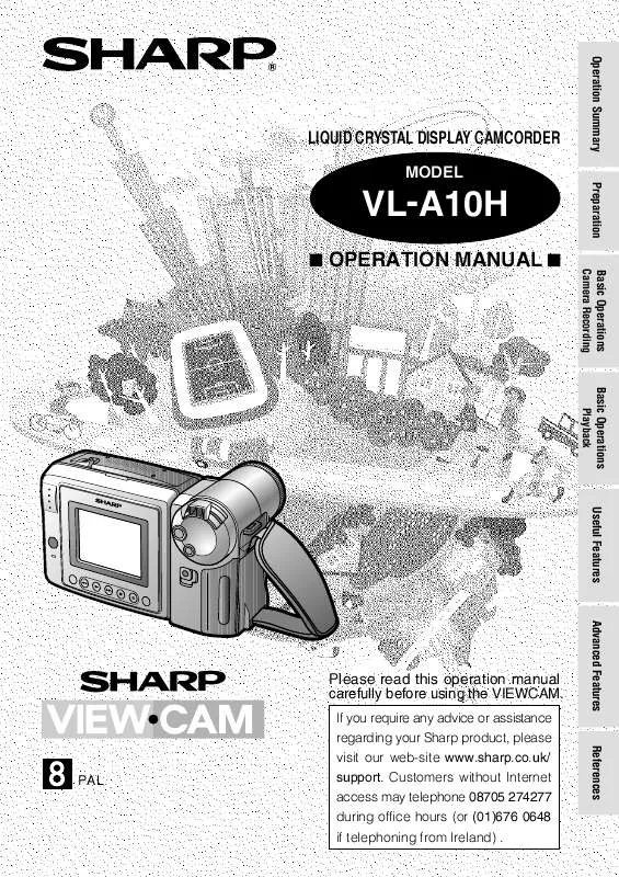 Mode d'emploi SHARP VLA10