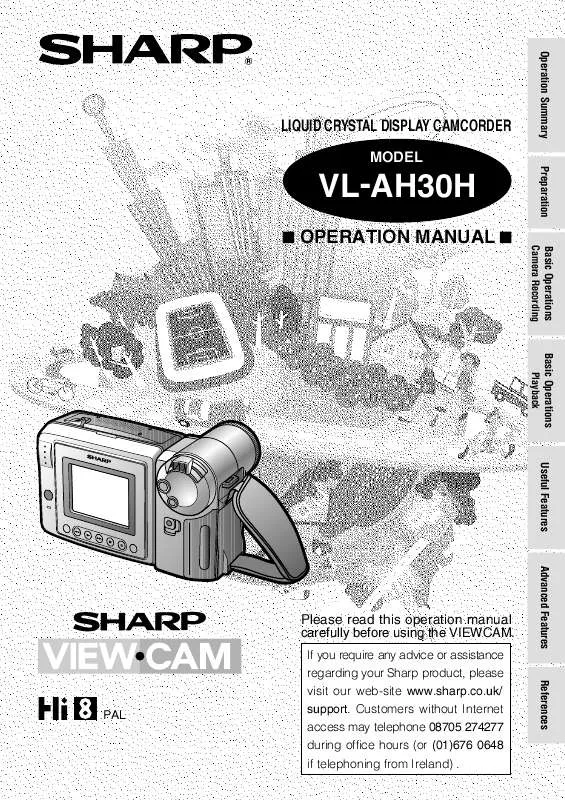 Mode d'emploi SHARP VL-AH30