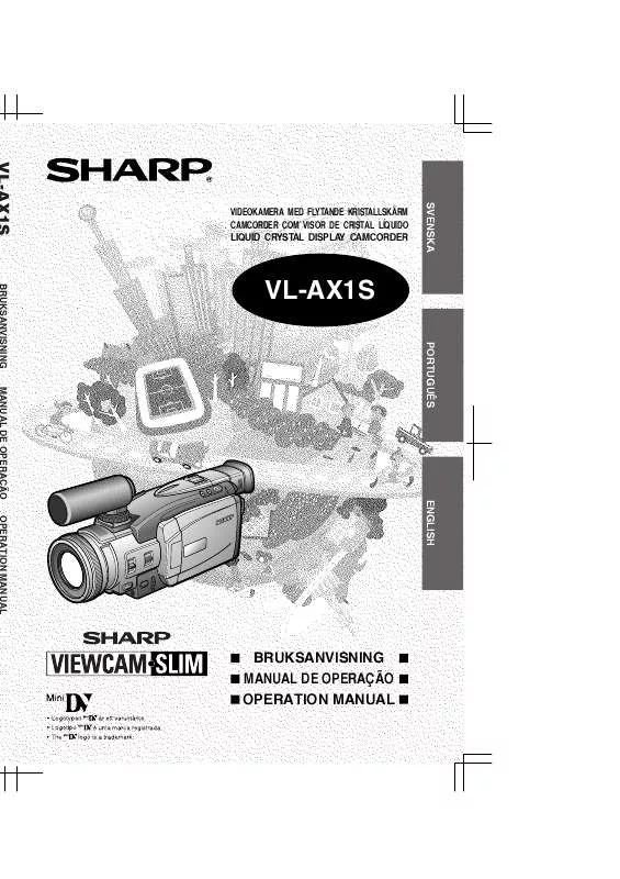 Mode d'emploi SHARP VL-AX1