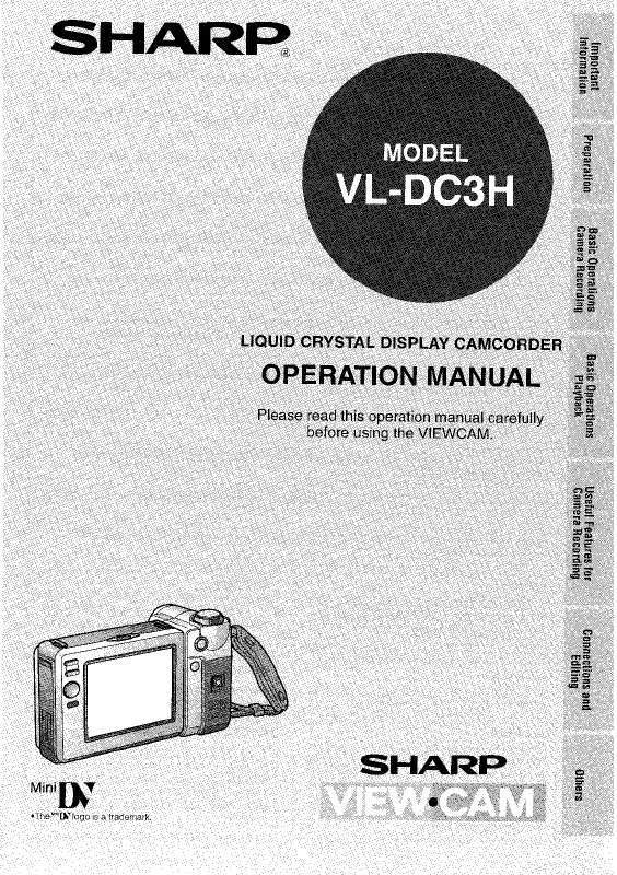 Mode d'emploi SHARP VL-DC3H