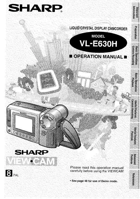 Mode d'emploi SHARP VL-E630H