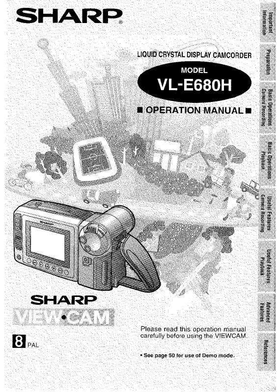 Mode d'emploi SHARP VL-E680H