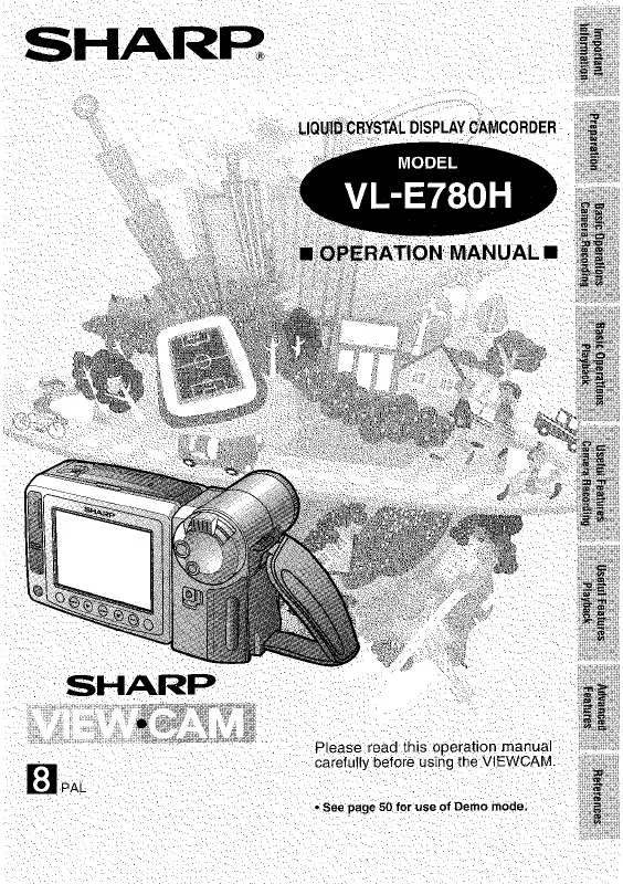 Mode d'emploi SHARP VL-E780H
