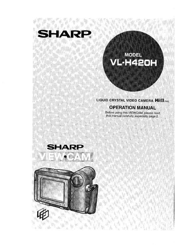 Mode d'emploi SHARP VL-H420H