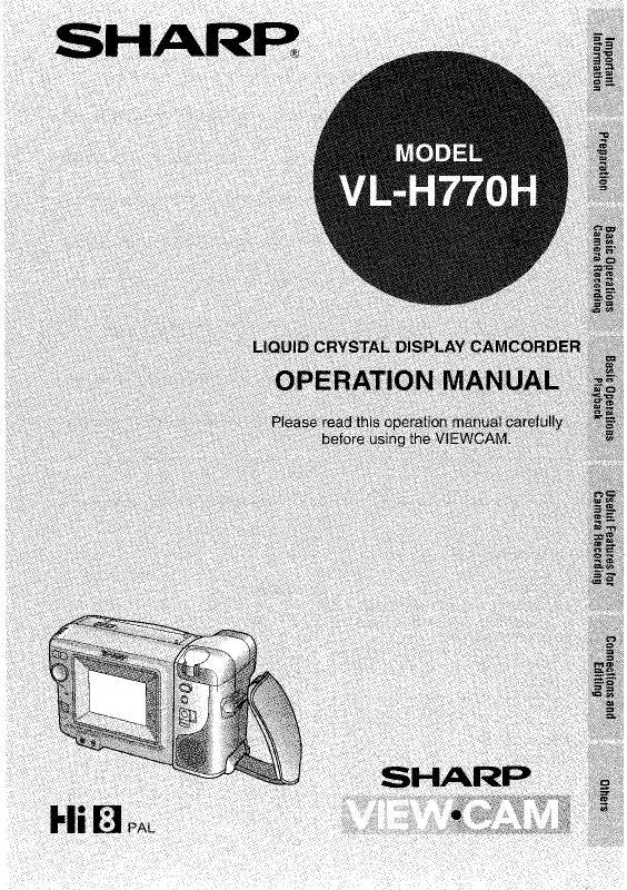 Mode d'emploi SHARP VL-H770H