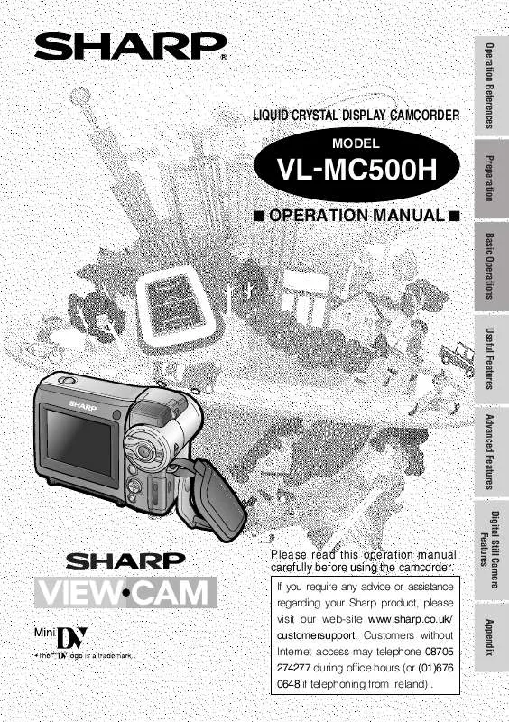 Mode d'emploi SHARP VL-MC500