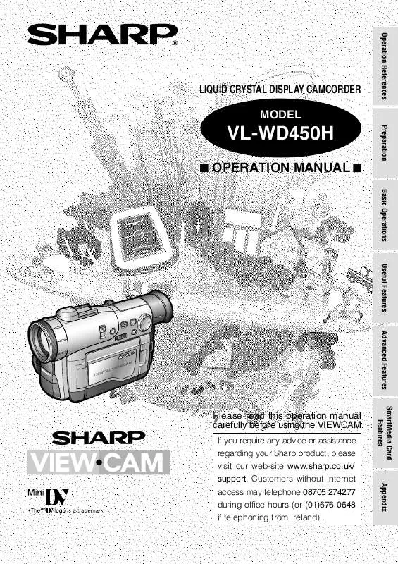 Mode d'emploi SHARP VL-WD450