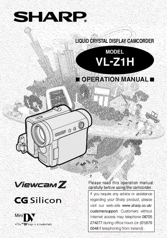 Mode d'emploi SHARP VL-Z1H
