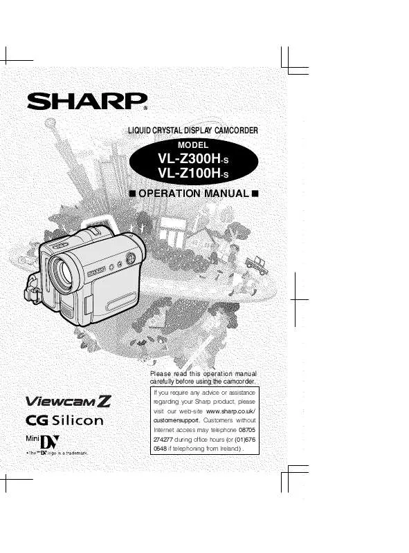 Mode d'emploi SHARP VLZ3