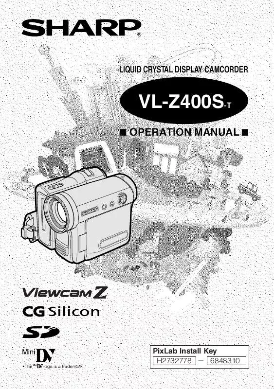Mode d'emploi SHARP VL-Z400S