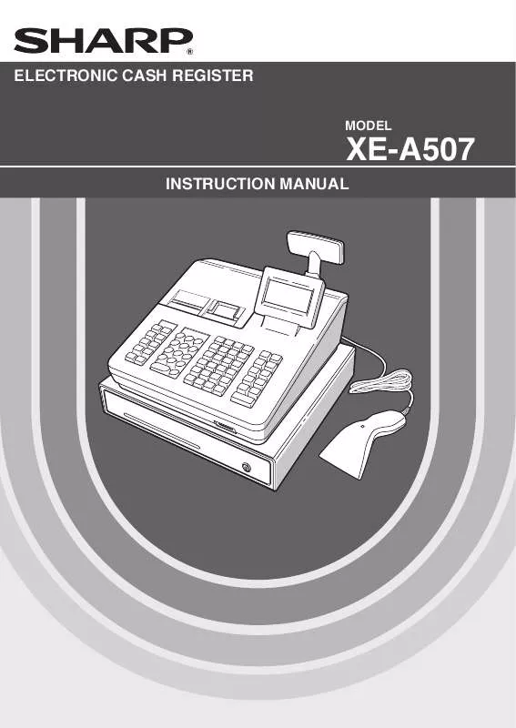Mode d'emploi SHARP XE-A507