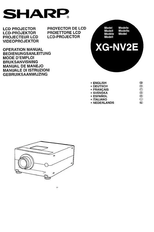 Mode d'emploi SHARP XG-NV2E