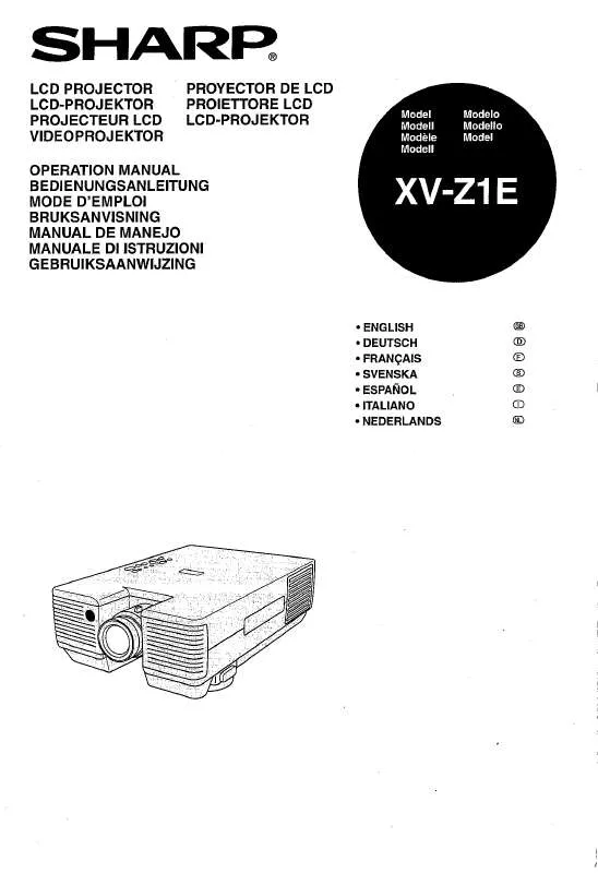 Mode d'emploi SHARP XV-Z1E