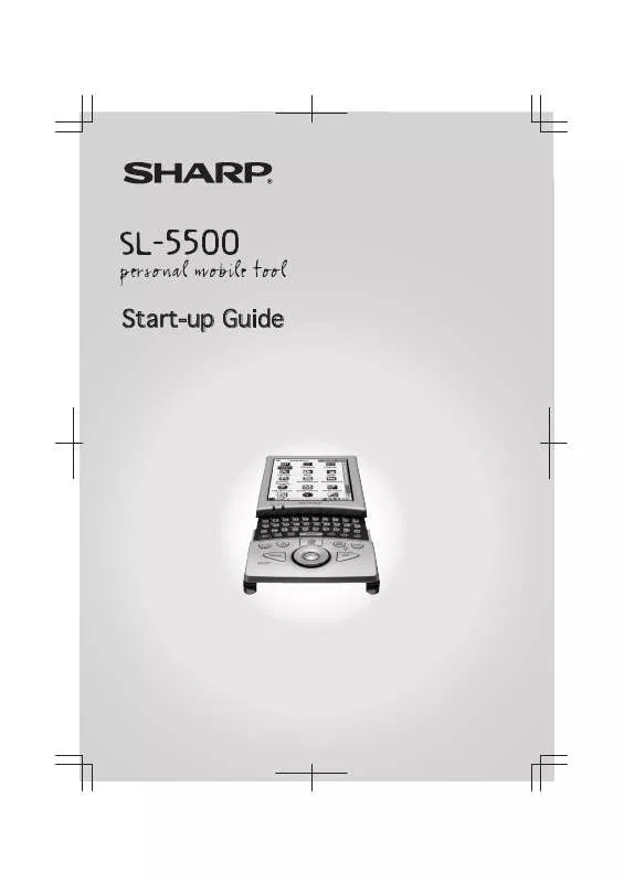 Mode d'emploi SHARP ZAURUS SL-5500