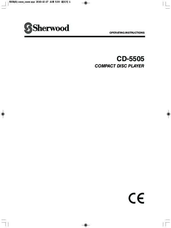 Mode d'emploi SHERWOOD CD-5505