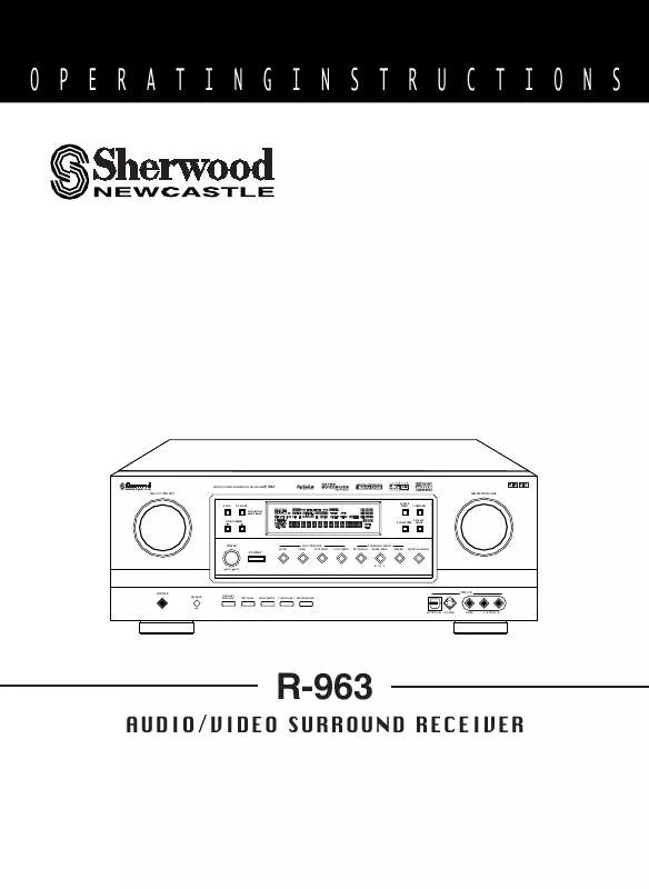 Mode d'emploi SHERWOOD R-963