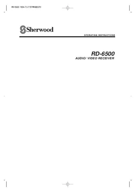 Mode d'emploi SHERWOOD RD-6500