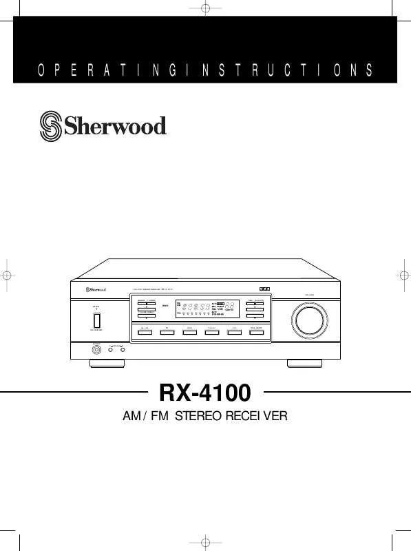 Mode d'emploi SHERWOOD RX-4100
