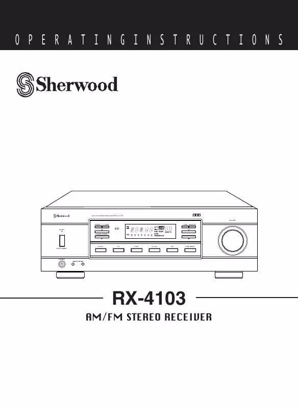 Mode d'emploi SHERWOOD RX-4103
